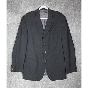 Andrew Fezza All Seasons Cashmere Wool‎ Blazer Mens Size 46L Gray Pockets